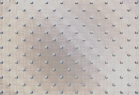 Metallic transparent dots on gray backdrop, gray color geometric pattern texture backgroundの写真素材
