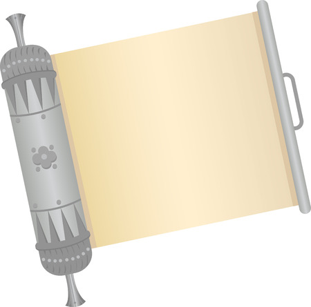 Scroll - An open decorative silver scroll のイラスト素材
