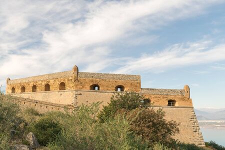 Beautiful landscape of Palamidi fort in Nafplio Greece.