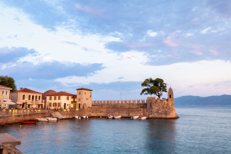 Nafpaktos touristic destination in Greece.の写真素材