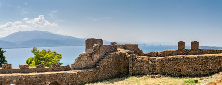 Inside the castle of Nafpaktos in Greece.の写真素材