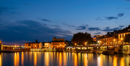 Famous port of Nafpaktos in Greece.の写真素材