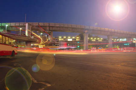 highway light trails 