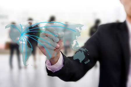 drawing social network world map 