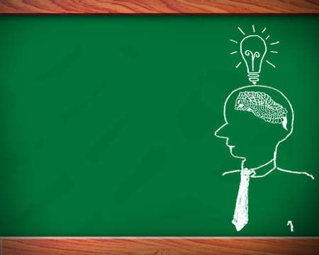 Concept of six ability in human brain  Graph with colorful chart on blackboard 
