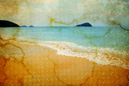  Sea from old paper の写真素材