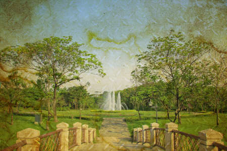 Paper Old Parkの写真素材