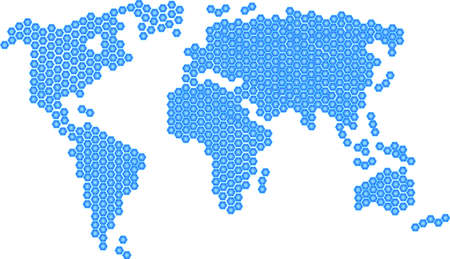 Vector map of the world のイラスト素材