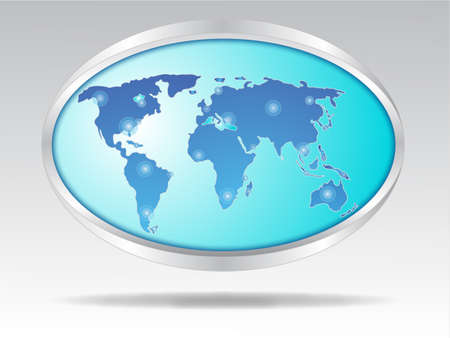 VECTOR Glossy World sphere のイラスト素材