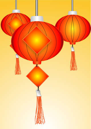 Chinese Red Lanterns のイラスト素材