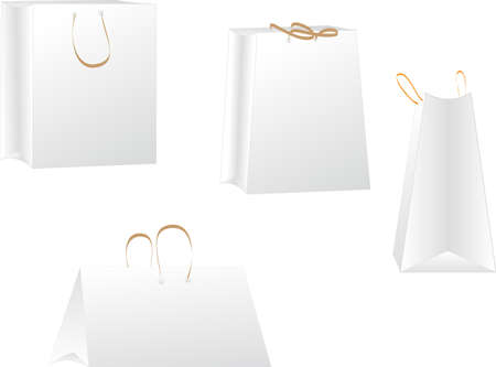 Set of shopping bags  vector のイラスト素材