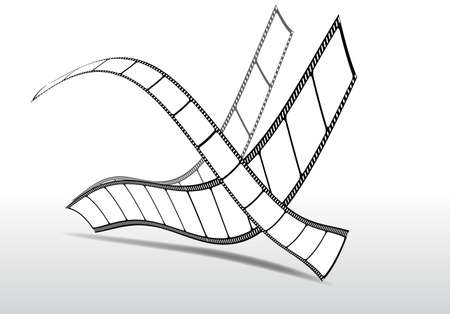 film strip roll set Vector Formatのイラスト素材