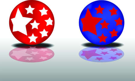 Set of Christmas balls on white background, illustration のイラスト素材