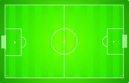 Illustration of a soccer field  のイラスト素材