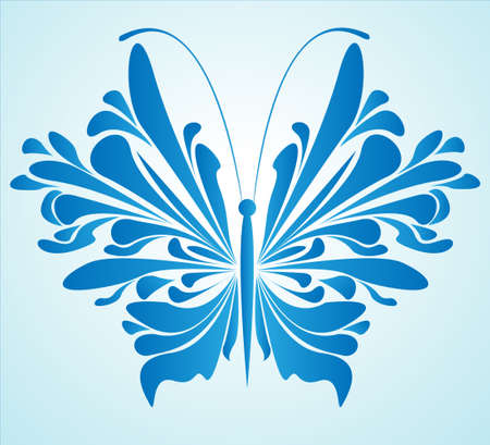 abstract Colorful background with floral butterfly  Vector  のイラスト素材