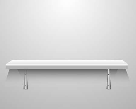 Empty shelves for exhibit  Vector illustration のイラスト素材