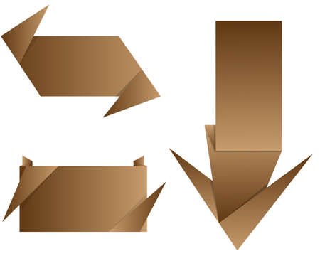 Fold the paper vector background のイラスト素材