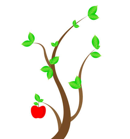 branch with fresh green leavesのイラスト素材