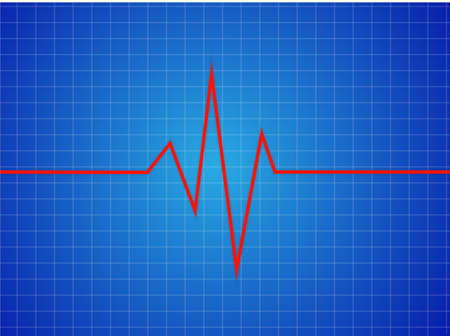 Abstract heart beats cardiogram illustration - vector 