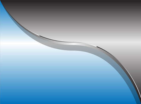 Abstract silver background, metallic with blue wave  のイラスト素材