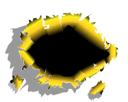 After gold, tearing through the metal のイラスト素材