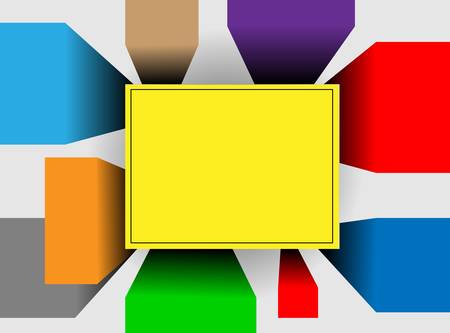 Abstract background with 3d cubes and squares のイラスト素材