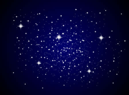 Galaxy sparkling stars and planets のイラスト素材