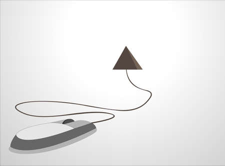 Computer mouse with cable and input usb vector のイラスト素材