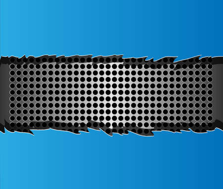 Vector ripped blue metal paper - abstract Christmas backgroundのイラスト素材