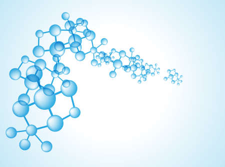 Abstract image of the molecular structure in the form of a sphereのイラスト素材