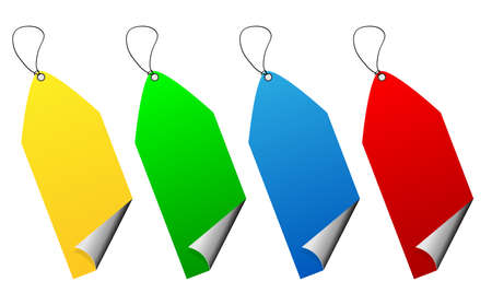 Set of multicolored format hanging banners  のイラスト素材