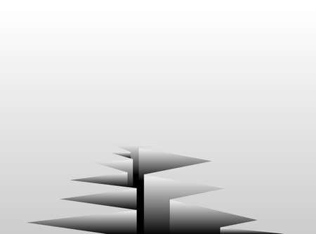 gap in the land with gradientのイラスト素材