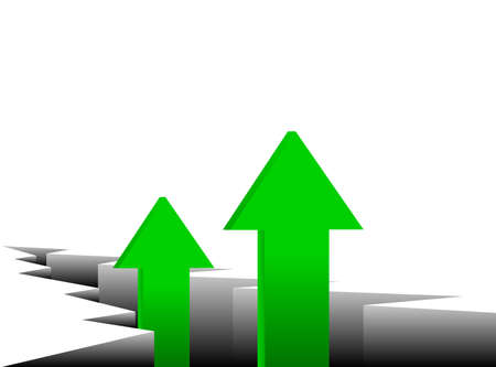 Arrows - growth concept abstract background  のイラスト素材