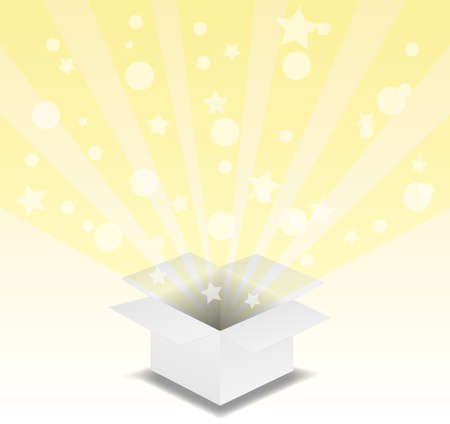 Exploding gift box - Abstract illustration full of colors のイラスト素材