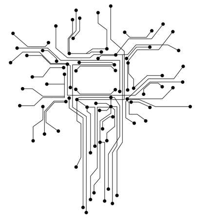circuit board Digital background のイラスト素材