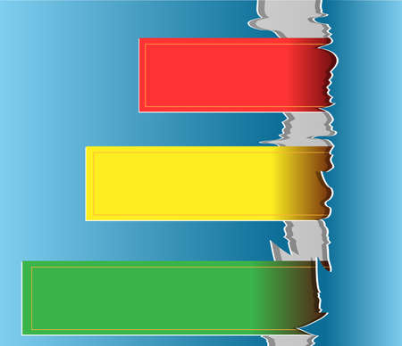 Vector Torn paper Label のイラスト素材