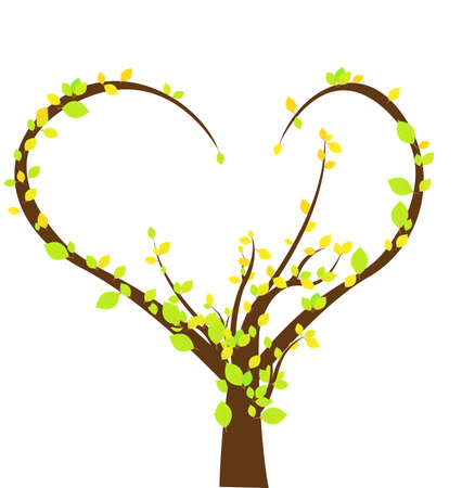 Heart tree vectorのイラスト素材