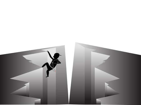 climbed in the cracks のイラスト素材