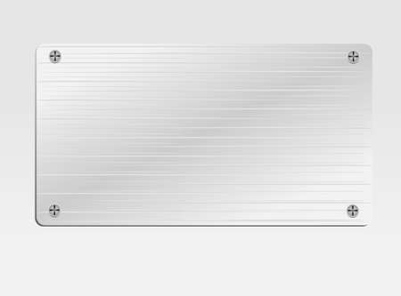 Metal texture plate with screws illustration のイラスト素材