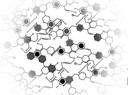 Molecule background vectorのイラスト素材