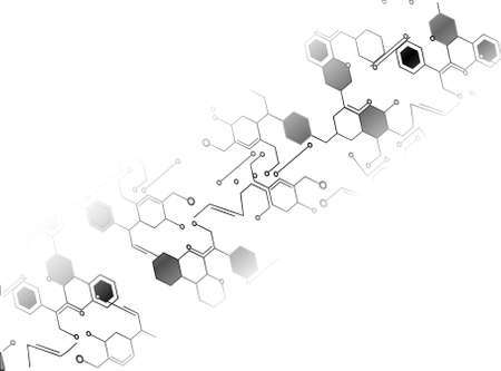 Molecule background vectorのイラスト素材