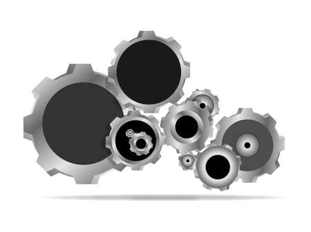 cogwheels, vector, industrial background のイラスト素材