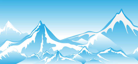 Winter mountains のイラスト素材