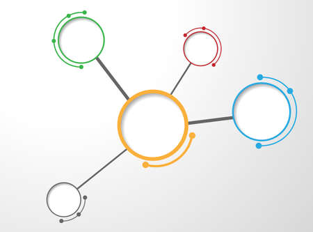 molecular DNA structure in 3D style, of planar elements のイラスト素材