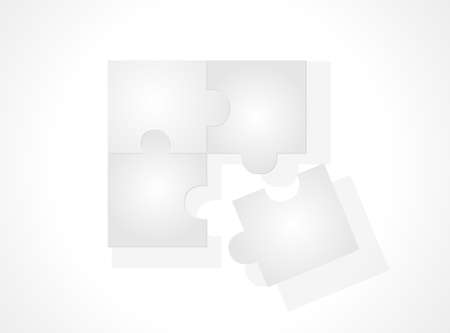 Parts of paper puzzles  Business concept Vector のイラスト素材