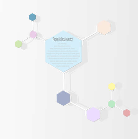 Paper Molecule vector のイラスト素材