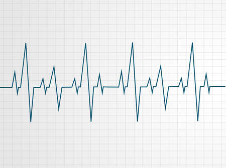 Abstract heart beats cardiogram illustration - vector のイラスト素材