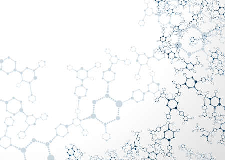 Molecular structures background vector illustration のイラスト素材