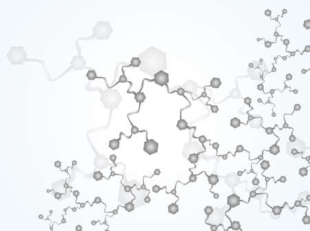 Molecules Inside the brain  Concept of neurons and nervous system vector のイラスト素材