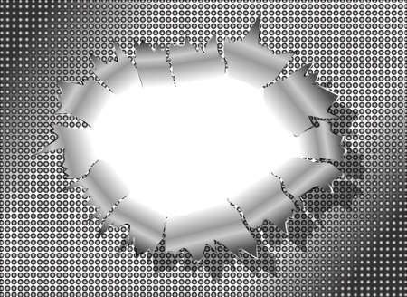 Bullet Hole Metal vector のイラスト素材